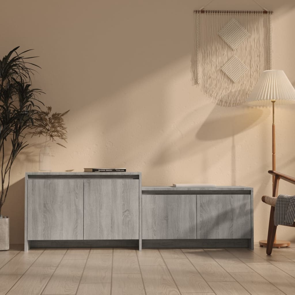 vidaXL TV-Schrank Grau Sonoma 146,5x35x50 cm Holzwerkstoff