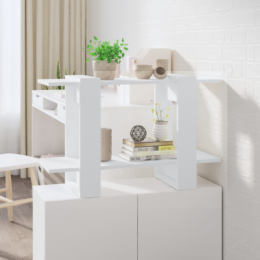 vidaXL Bücherregal/Raumteiler Weiß 80x30x51 cm