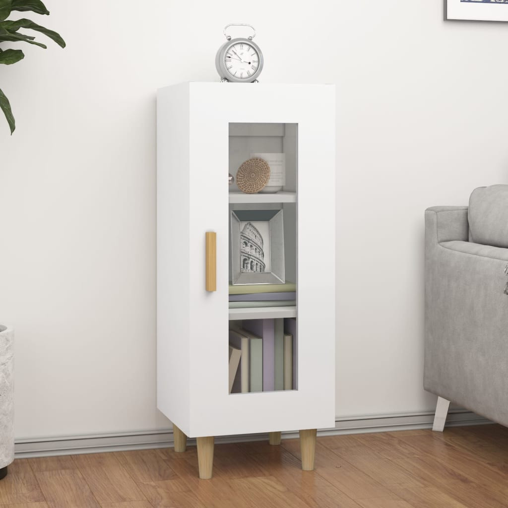 vidaXL Sideboard Hochglanz-Weiß 34,5x34x90 cm Holzwerkstoff