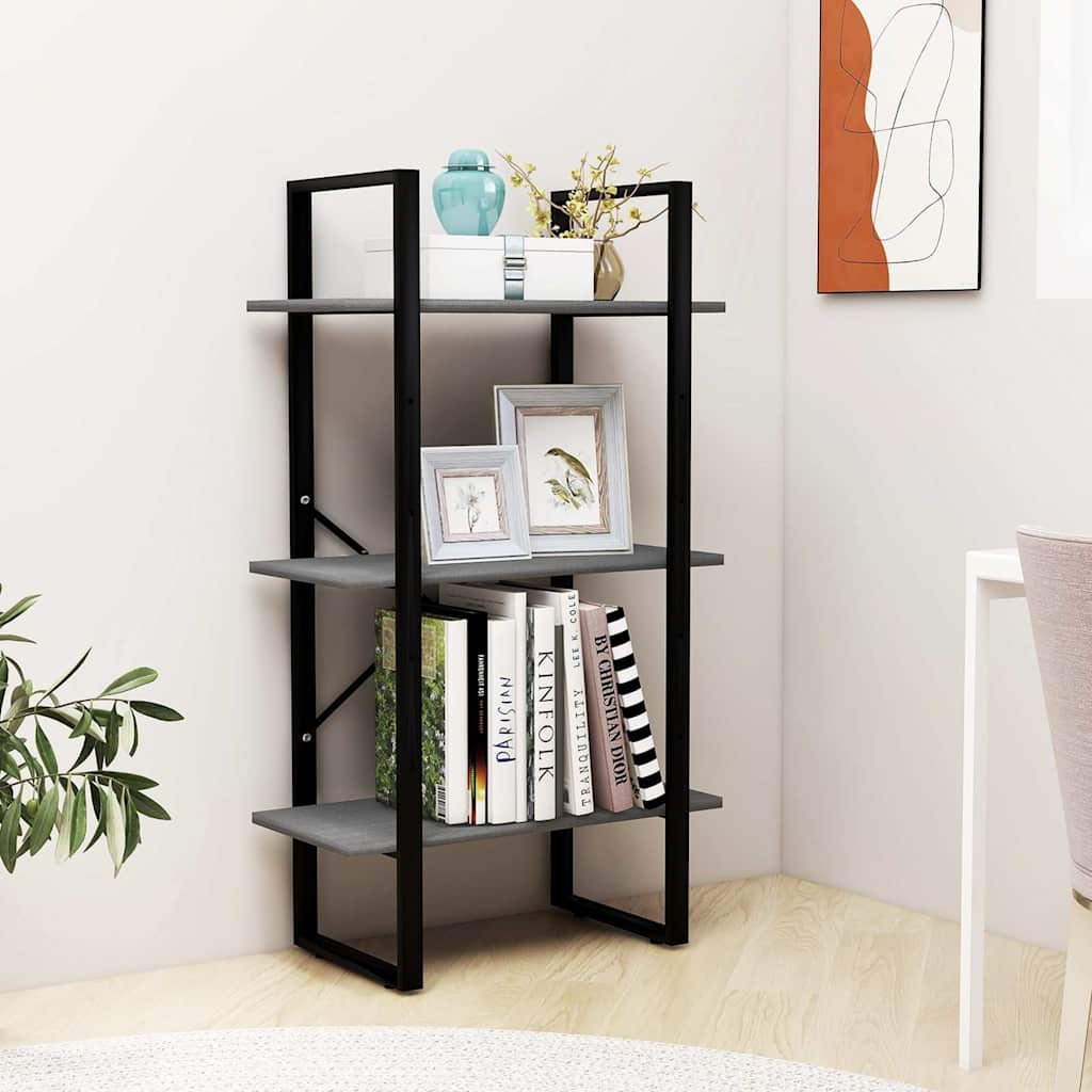 vidaXL Standregal Grau 60x30x105 cm Massivholz Kiefer