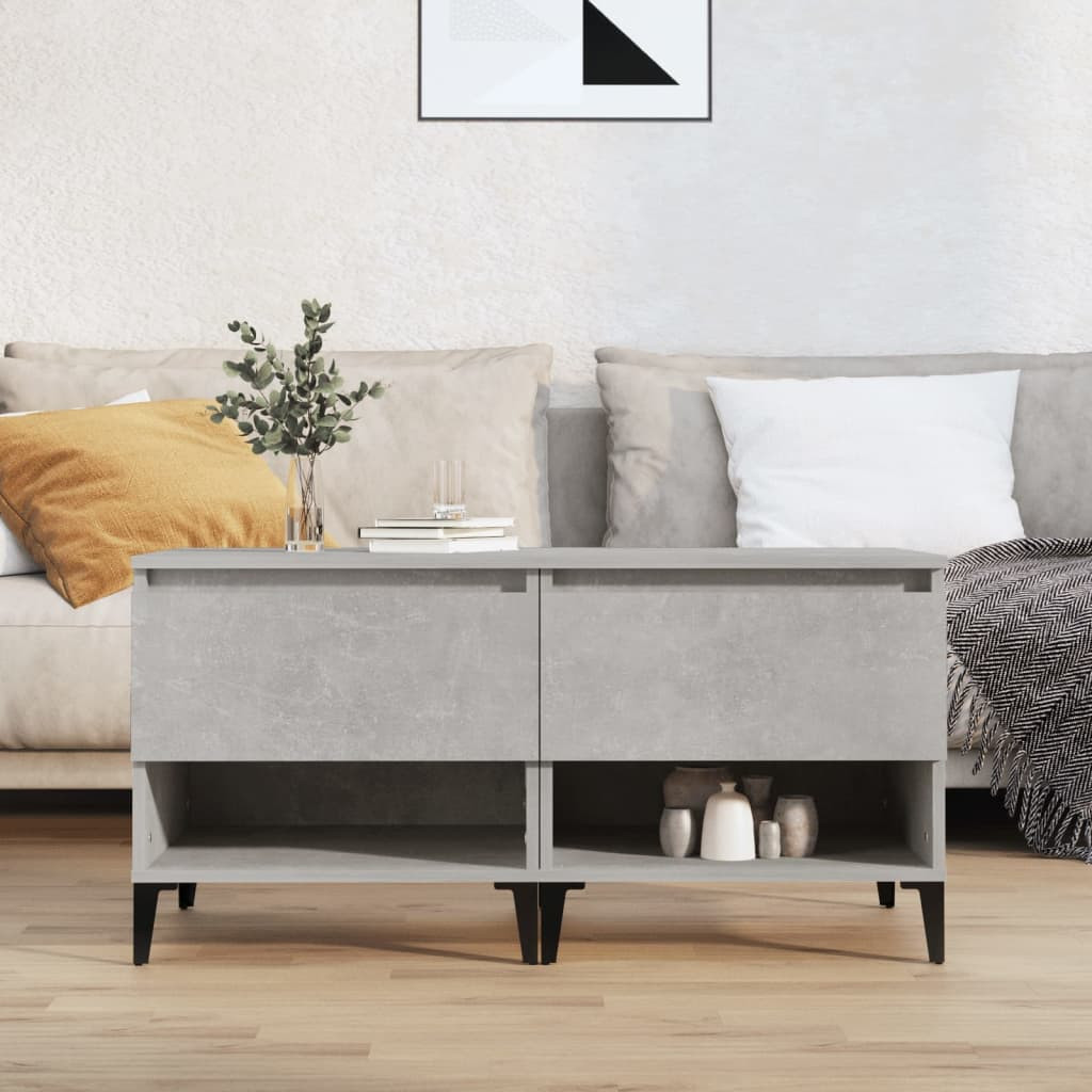 vidaXL Beistelltische 2 Stk. Betongrau 50x46x50 cm Holzwerkstoff