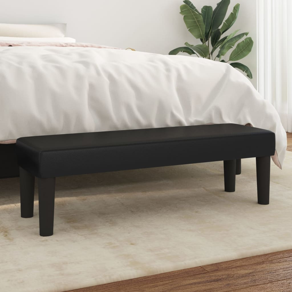 vidaXL Sitzbank Schwarz 100x30x30 cm Kunstleder