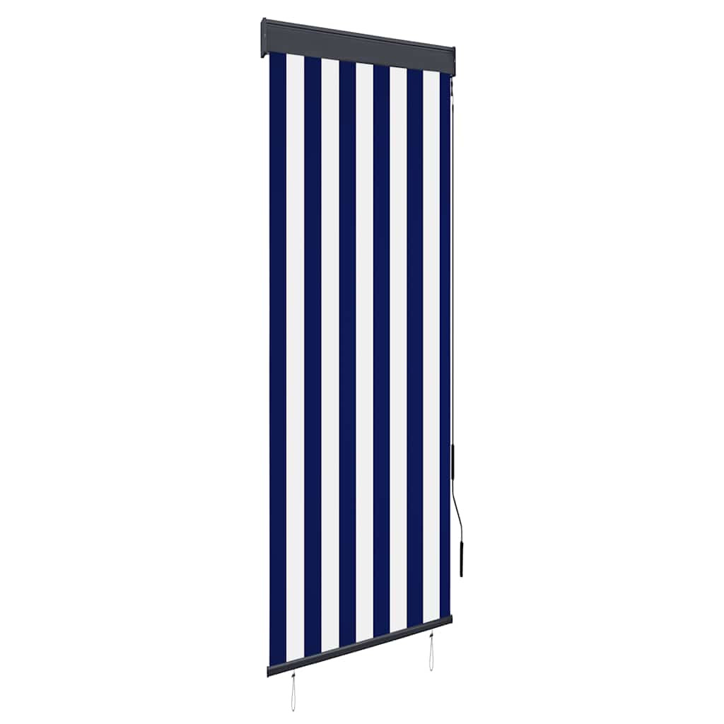 vidaXL Außenrollo 60 x 250 cm Blau und Weiß