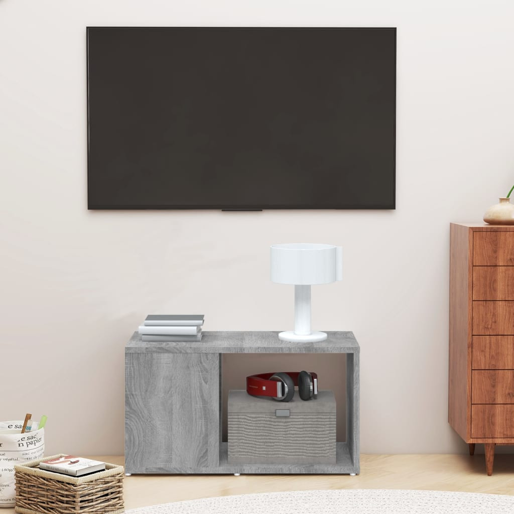 vidaXL TV-Schrank Grau Sonoma 60x24x32 cm Holzwerkstoff