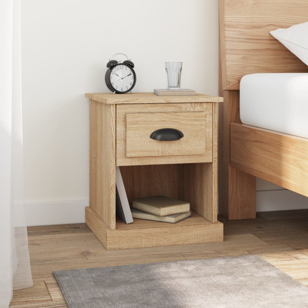 vidaXL Nachttische 2 Stk. Sonoma-Eiche 39x39x47,5 cm Holzwerkstoff