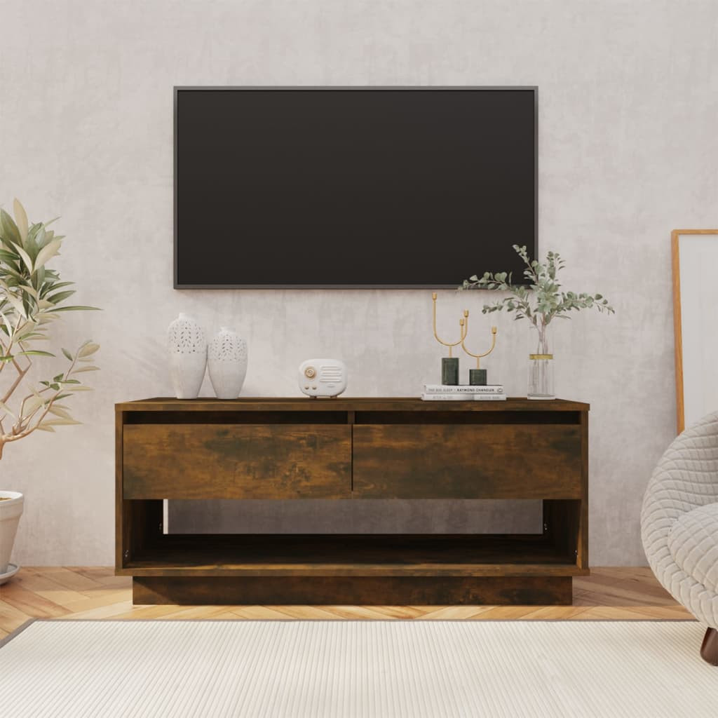 vidaXL TV-Schrank Räuchereiche 102x41x44 cm Holzwerkstoff