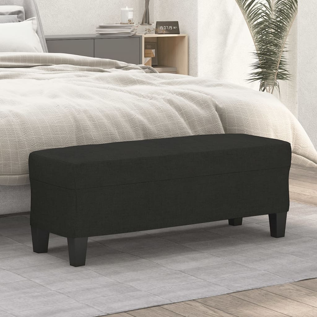 vidaXL Sitzbank Schwarz 100x35x41 cm Stoff