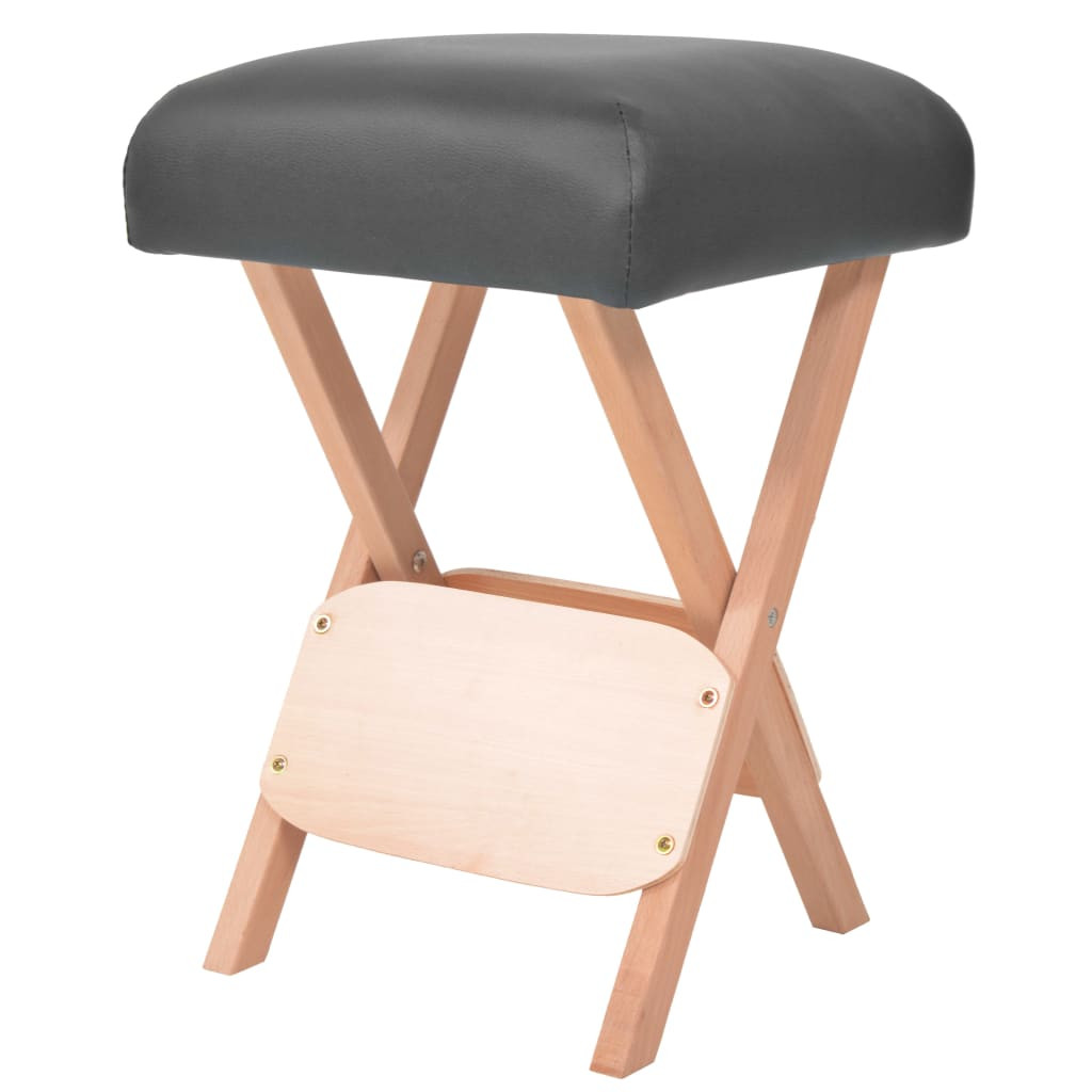 vidaXL Massage-Klapphocker 12 cm dicker Sitz Schwarz