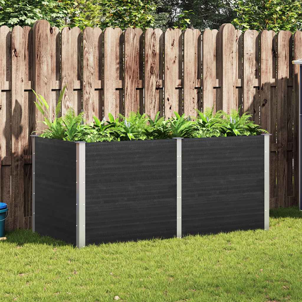 vidaXL Garten-Hochbeet 200x100x91 cm WPC Grau