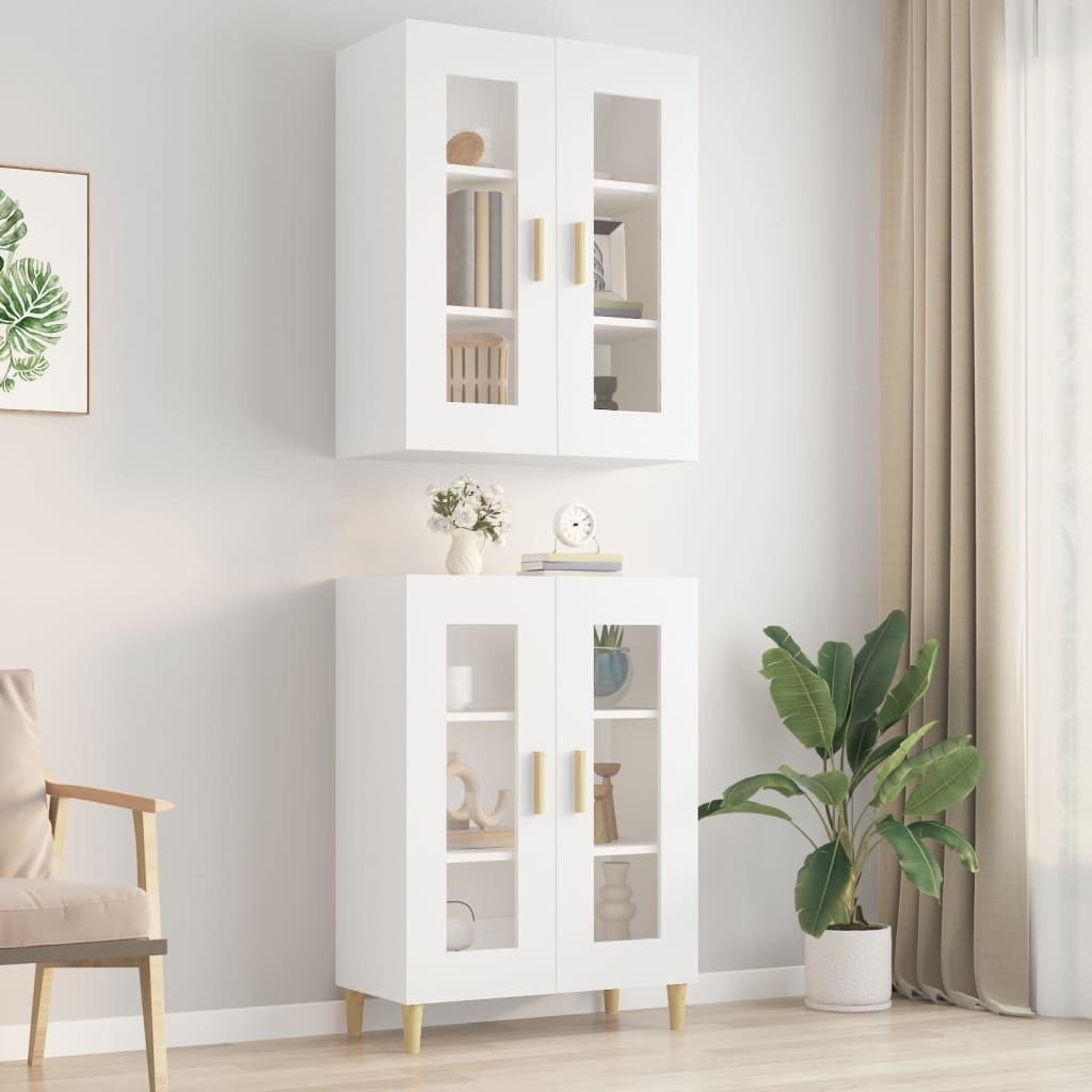 vidaXL Hängeschrank Weiß 69,5x34x90 cm