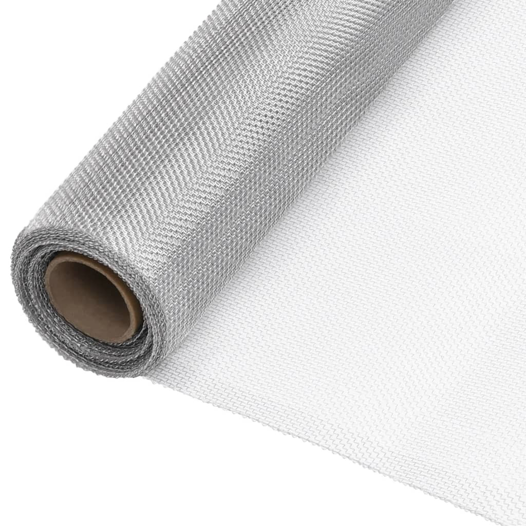 vidaXL Fliegengitter Aluminium 60x2000 cm Silbern