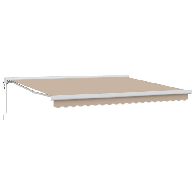vidaXL Ausziehbare Markise Beige 400 x 300 cm Stoff und Metall