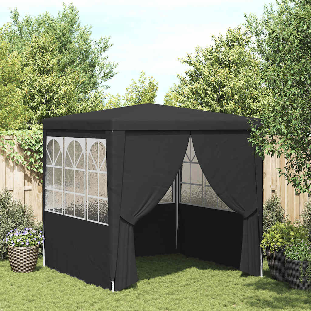 vidaXL Profi-Partyzelt mit Seitenwänden 2,5×2,5m Anthrazit 90 g/m²