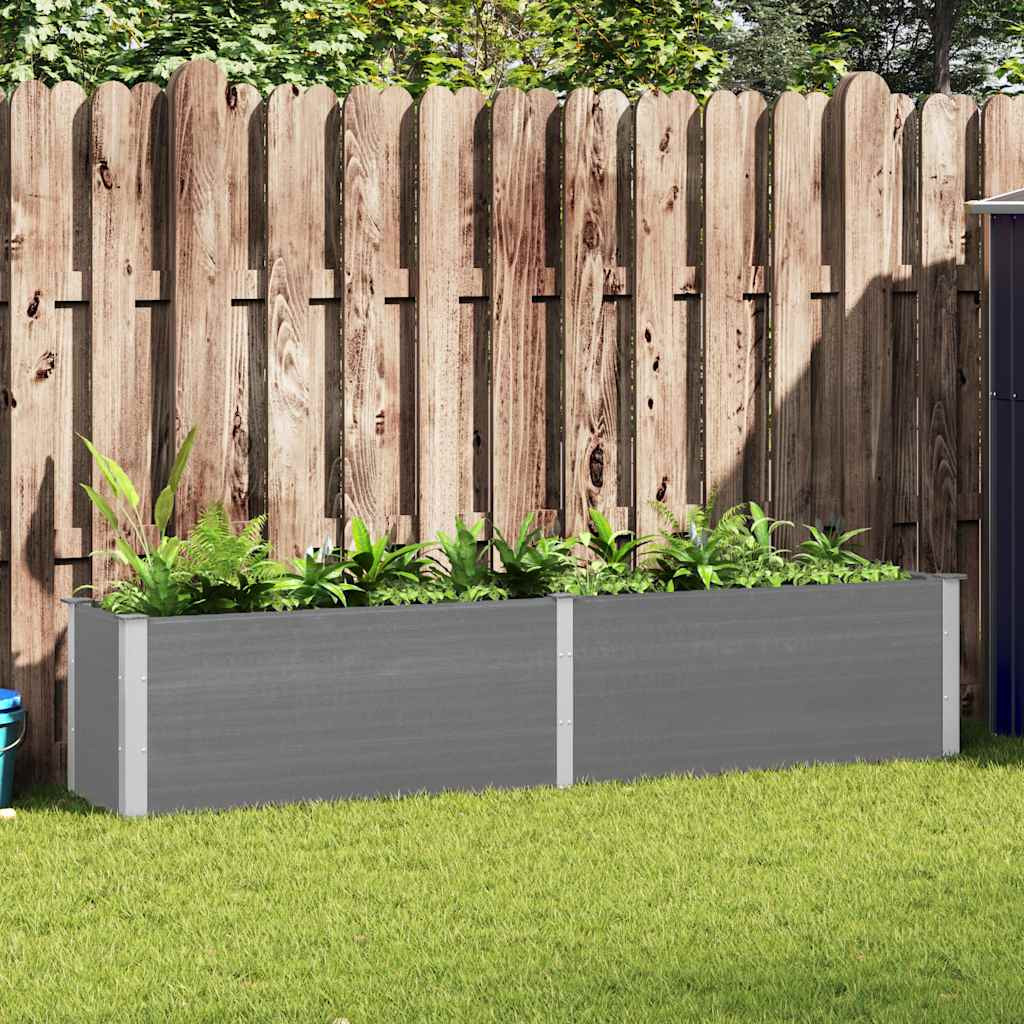 vidaXL Garten-Hochbeet 250 x 50 x 91 cm WPC Grau
