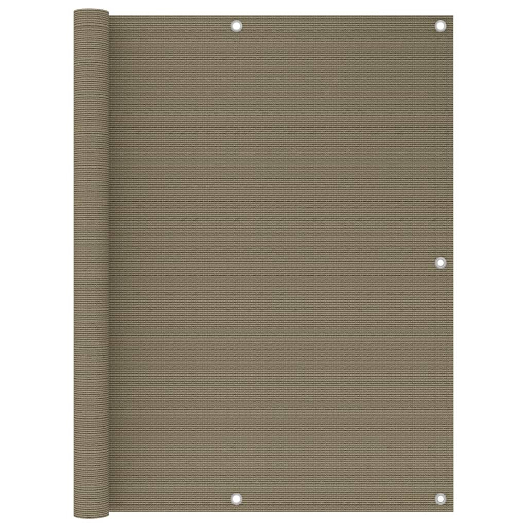 vidaXL Balkon-Sichtschutz Taupe 120x500 cm HDPE