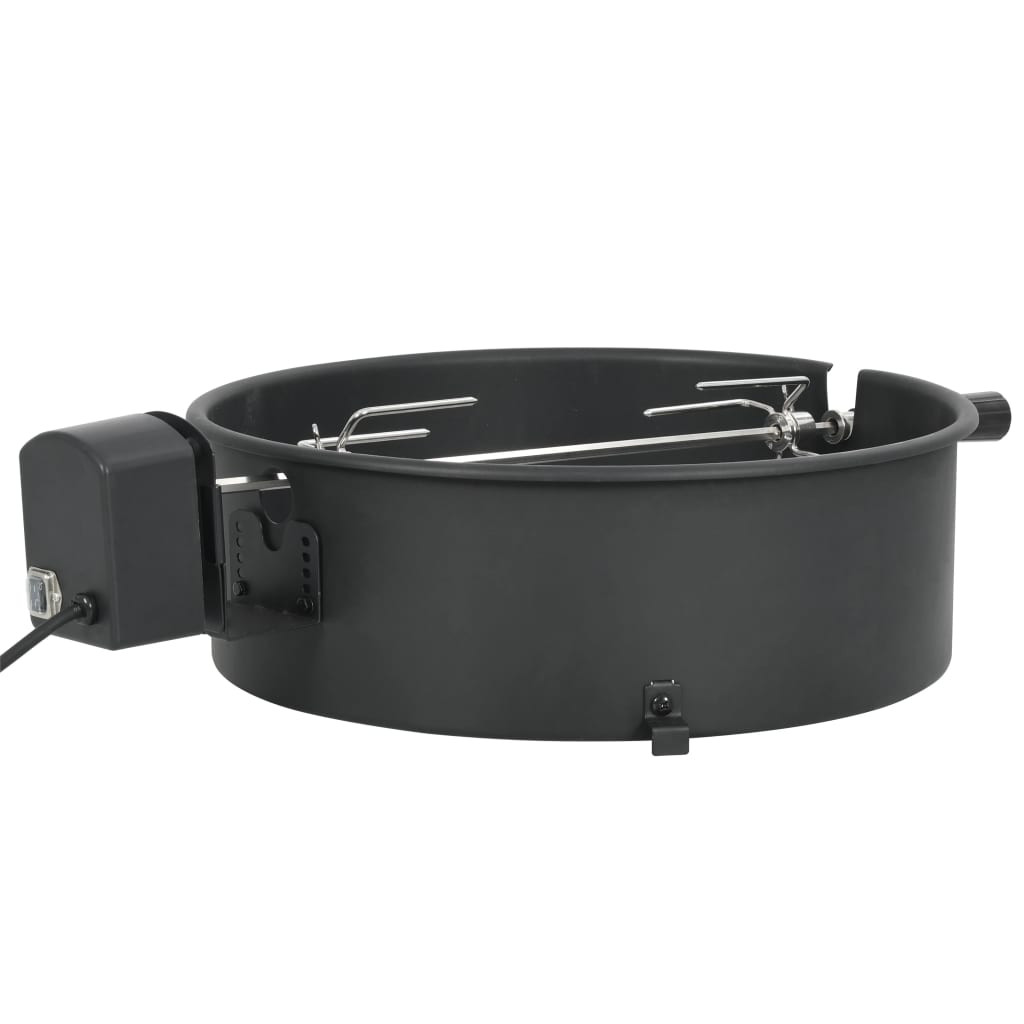 vidaXL BBQ Rotisserie Ring Set 47 cm Schwarz