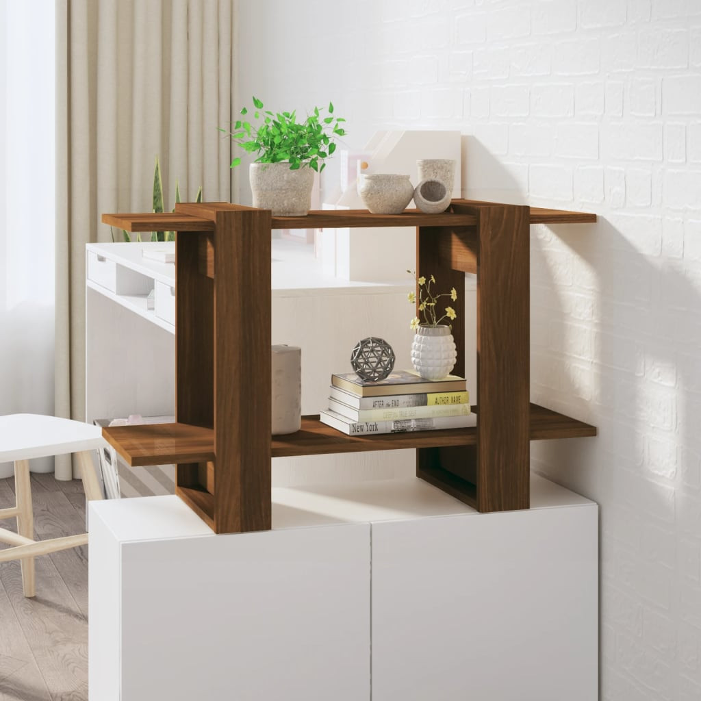 vidaXL Bücherregal/Raumteiler Braun Eichen-Optik 80x30x51 cm