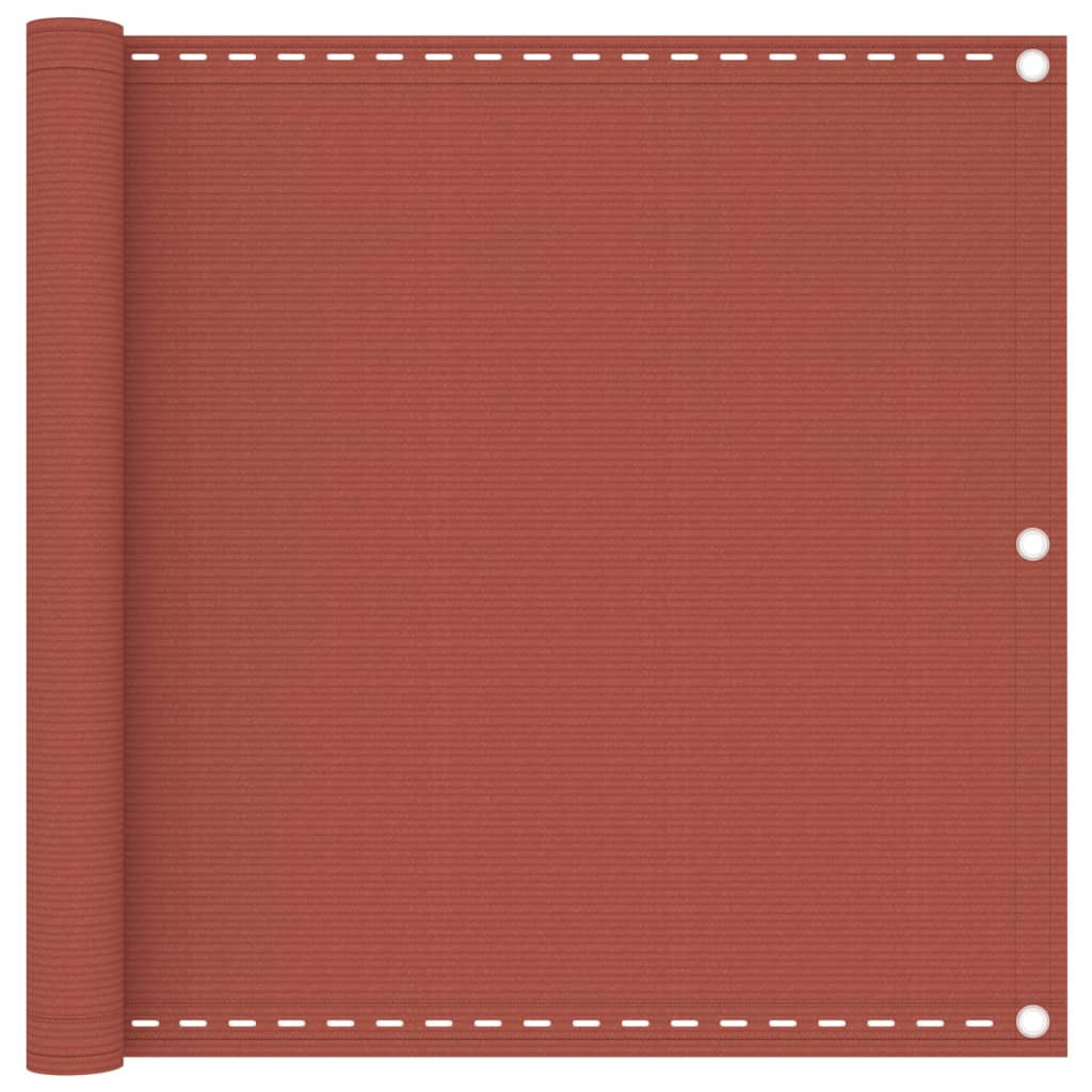 vidaXL Balkon-Sichtschutz Terracotta-Rot 90x600 cm HDPE