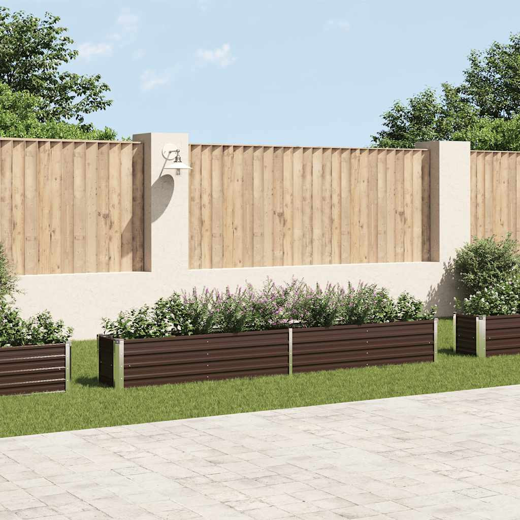 vidaXL Garten-Hochbeet Verzinkter Stahl 320×40×45 cm Braun