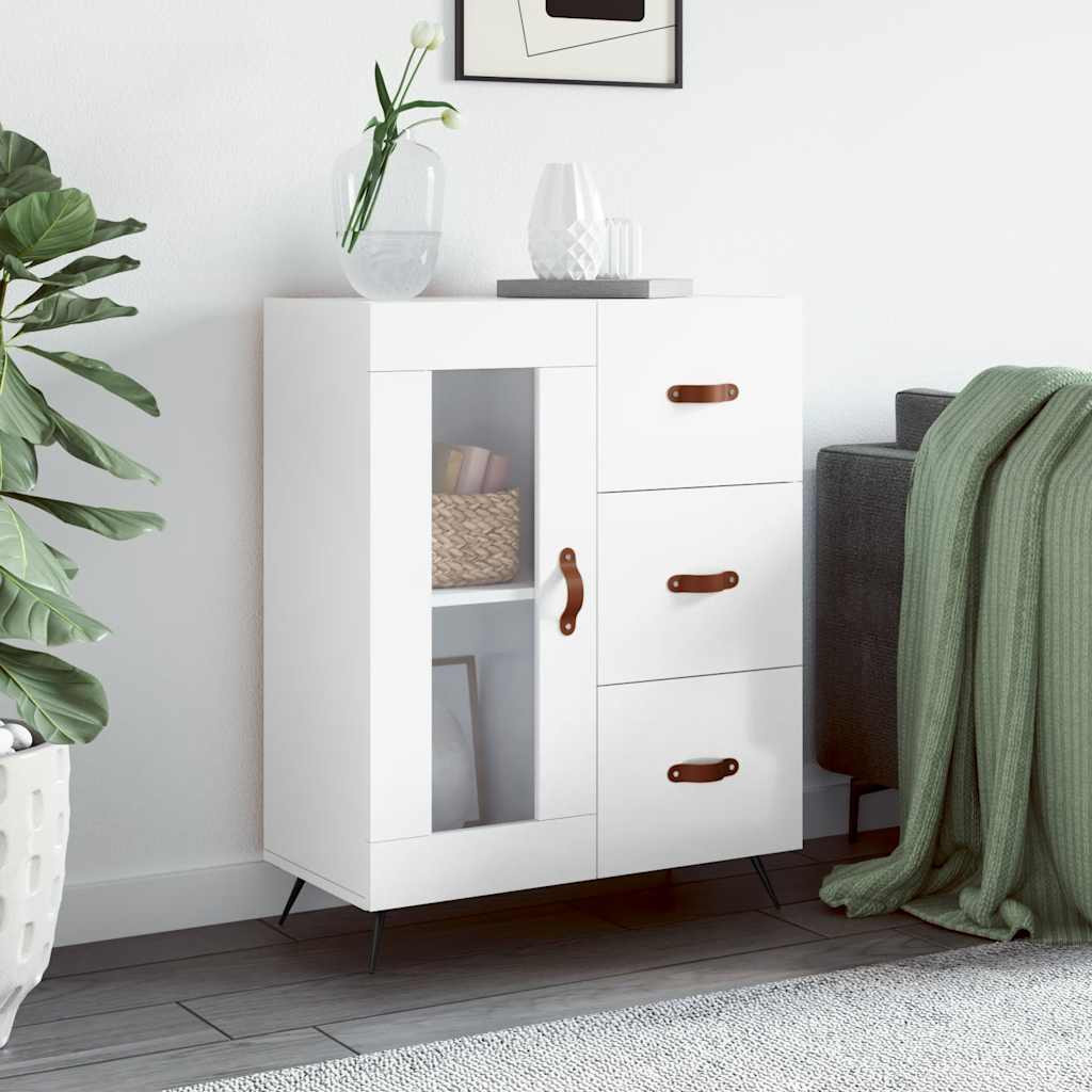 vidaXL Sideboard Hochglanz-Weiß 69,5x34x90 cm Holzwerkstoff