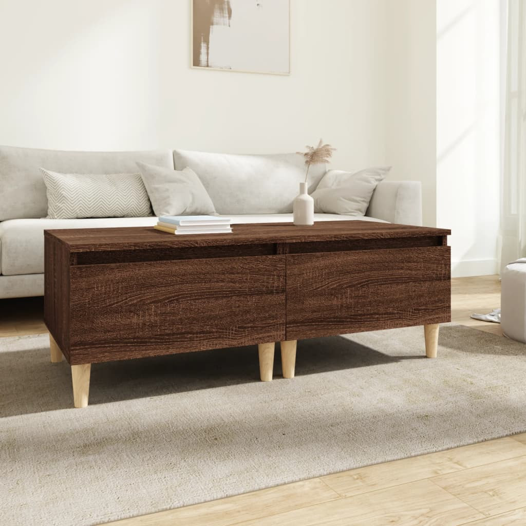 vidaXL Beistelltische 2 Stk. Braun Eiche 50x46x35 cm Holzwerkstoff