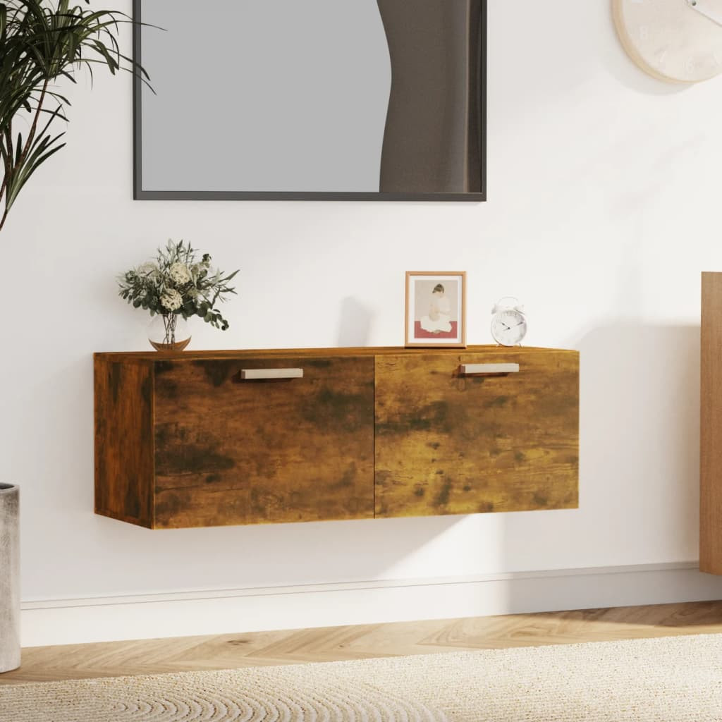 vidaXL Wandschrank Räuchereiche 100x36,5x35 cm Holzwerkstoff