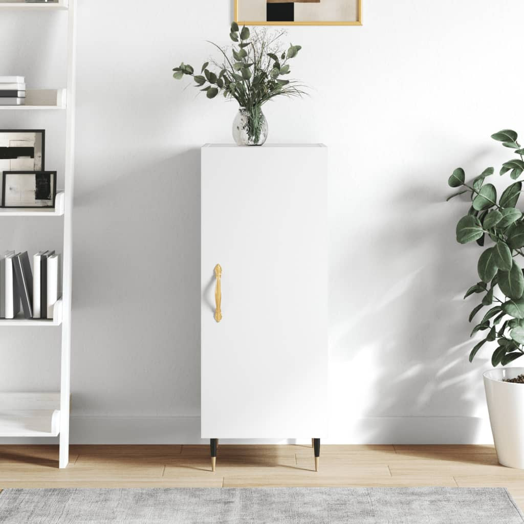 vidaXL Sideboard Hochglanz-Weiß 34,5x34x90 cm Holzwerkstoff