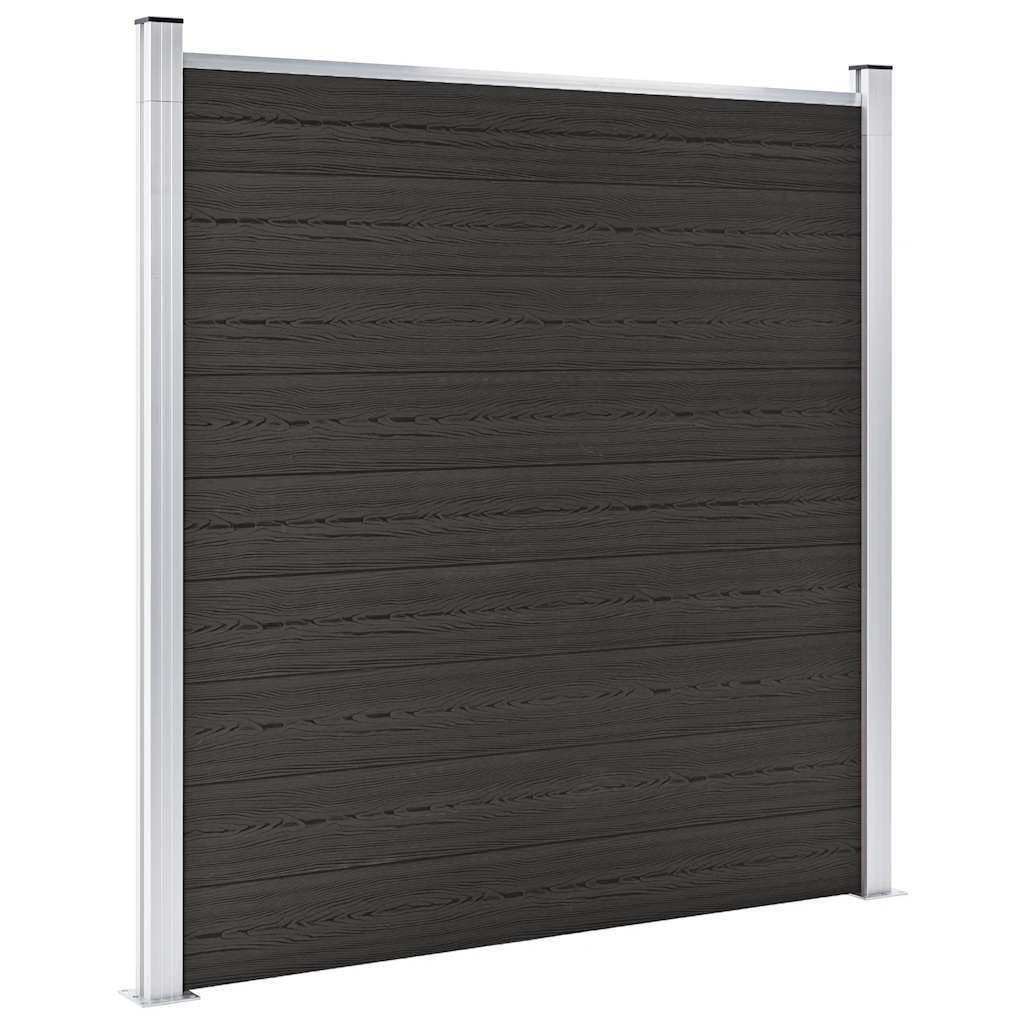 vidaXL Zaunelement WPC 180x186 cm Schwarz