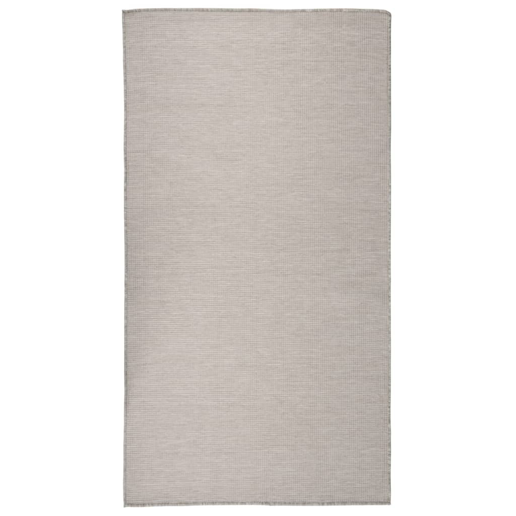 vidaXL Outdoor-Teppich Flachgewebe 80x150 cm Hellgrau