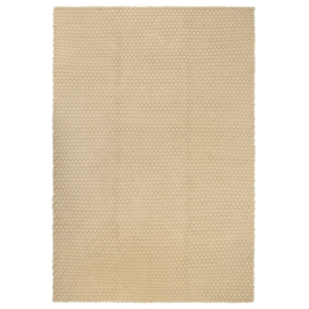 vidaXL Teppich Rechteckig Natur 80x160 cm Baumwolle