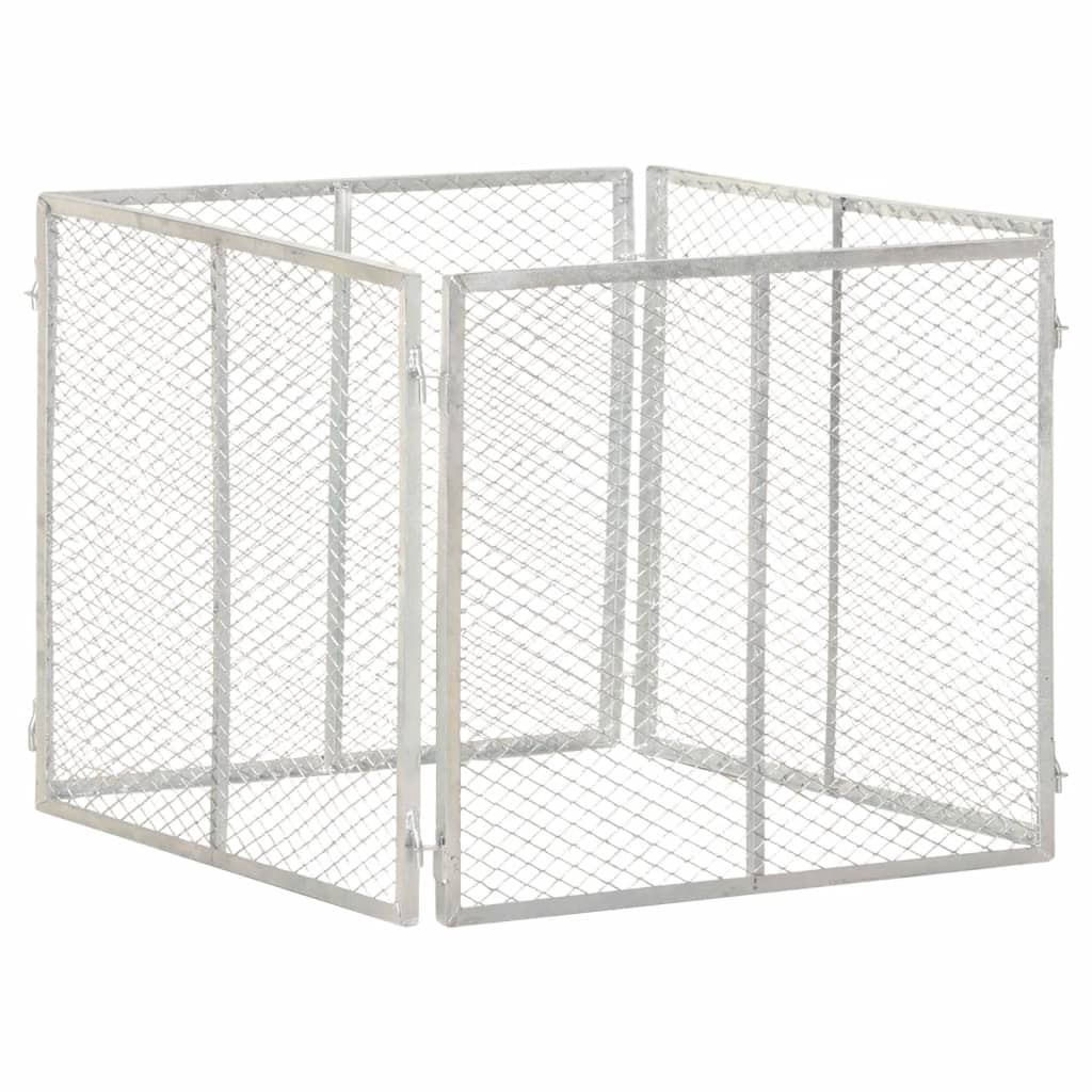 vidaXL Gartenkomposter 85x85x70 cm Verzinktes Eisen