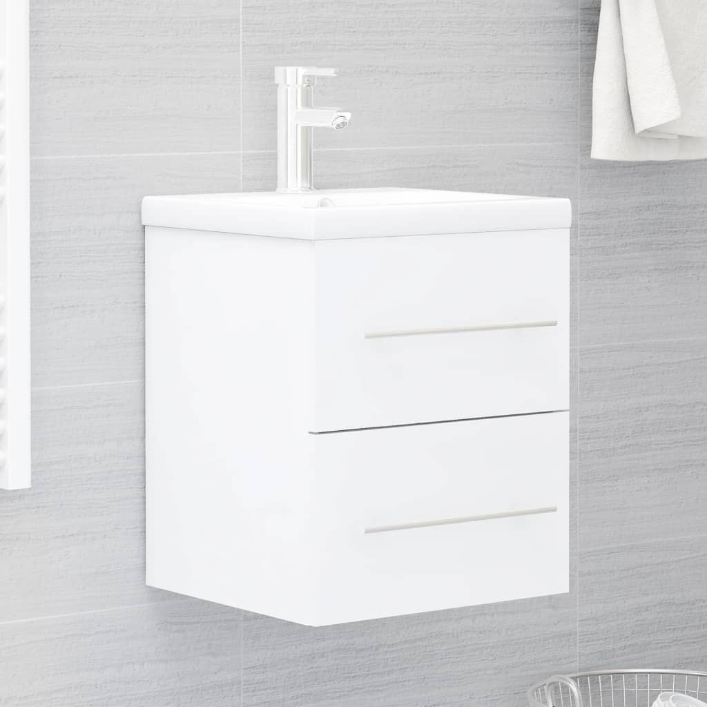 vidaXL Waschbeckenunterschrank Weiß 41x38,5x48 cm Holzwerkstoff