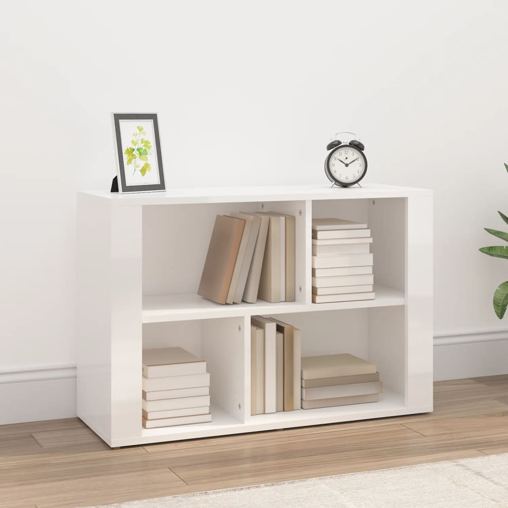 vidaXL Sideboard Hochglanz-Weiß 80x30x54 cm Holzwerkstoff