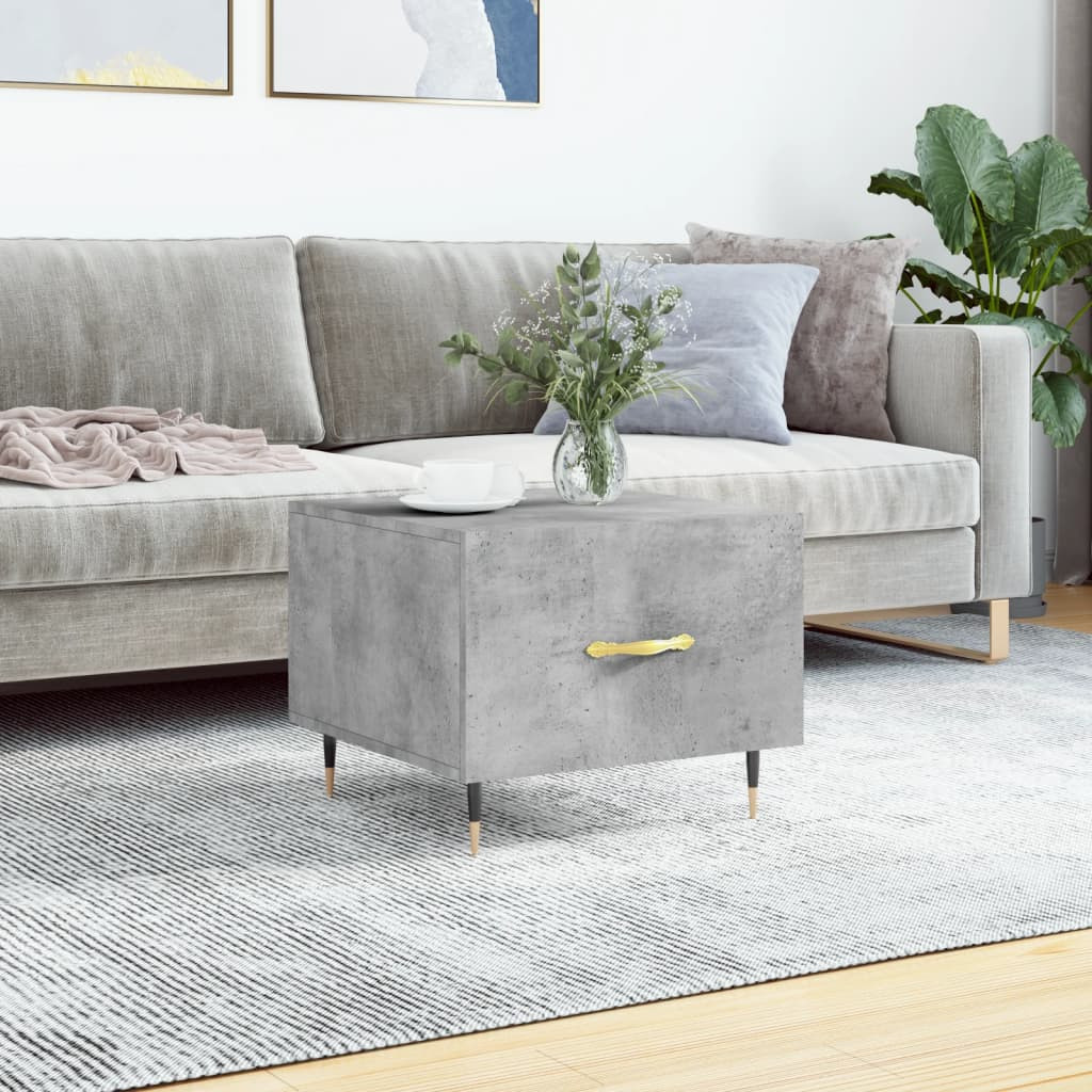 vidaXL Couchtisch Betongrau 50x50x40 cm Holzwerkstoff