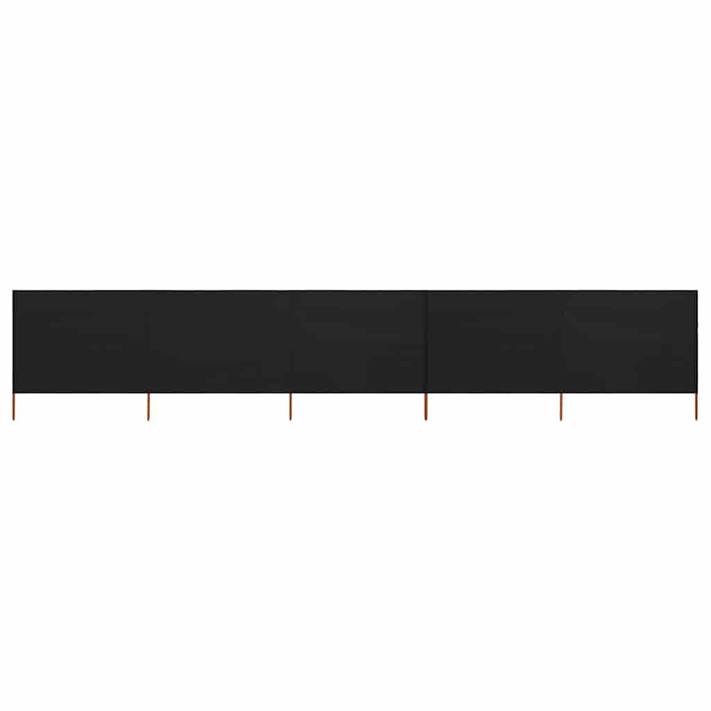 vidaXL 5-teiliges Windschutzgewebe 600 x 160 cm Schwarz