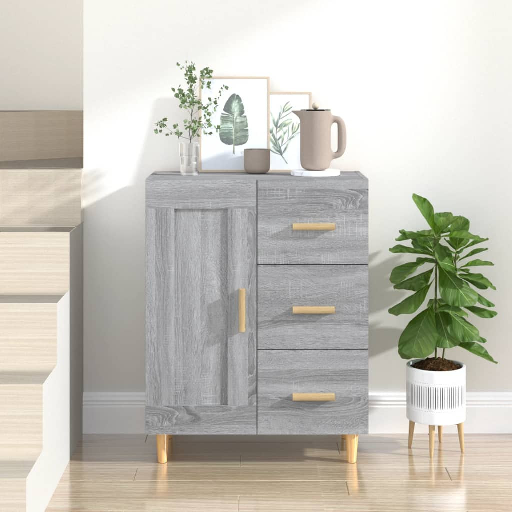 vidaXL Sideboard Grau Sonoma 69,5x34x90 cm Holzwerkstoff