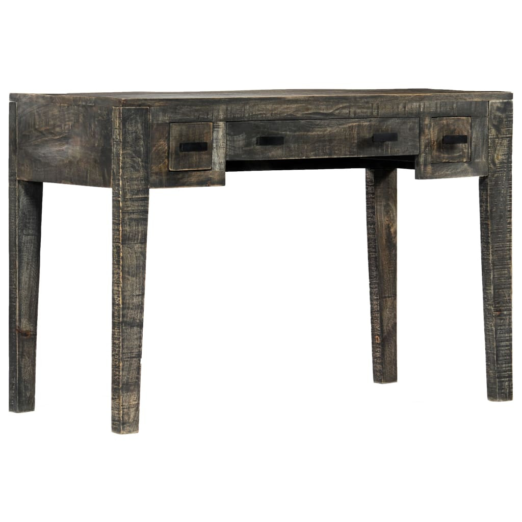vidaXL Schreibtisch Schwarz 110×50×75 cm Massivholz Mango