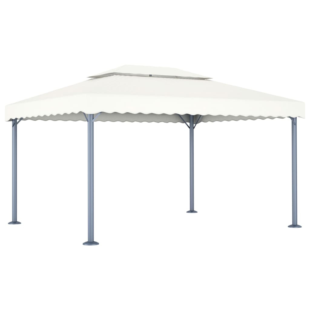 vidaXL Pavillon 400 x 300 cm Creme Aluminium