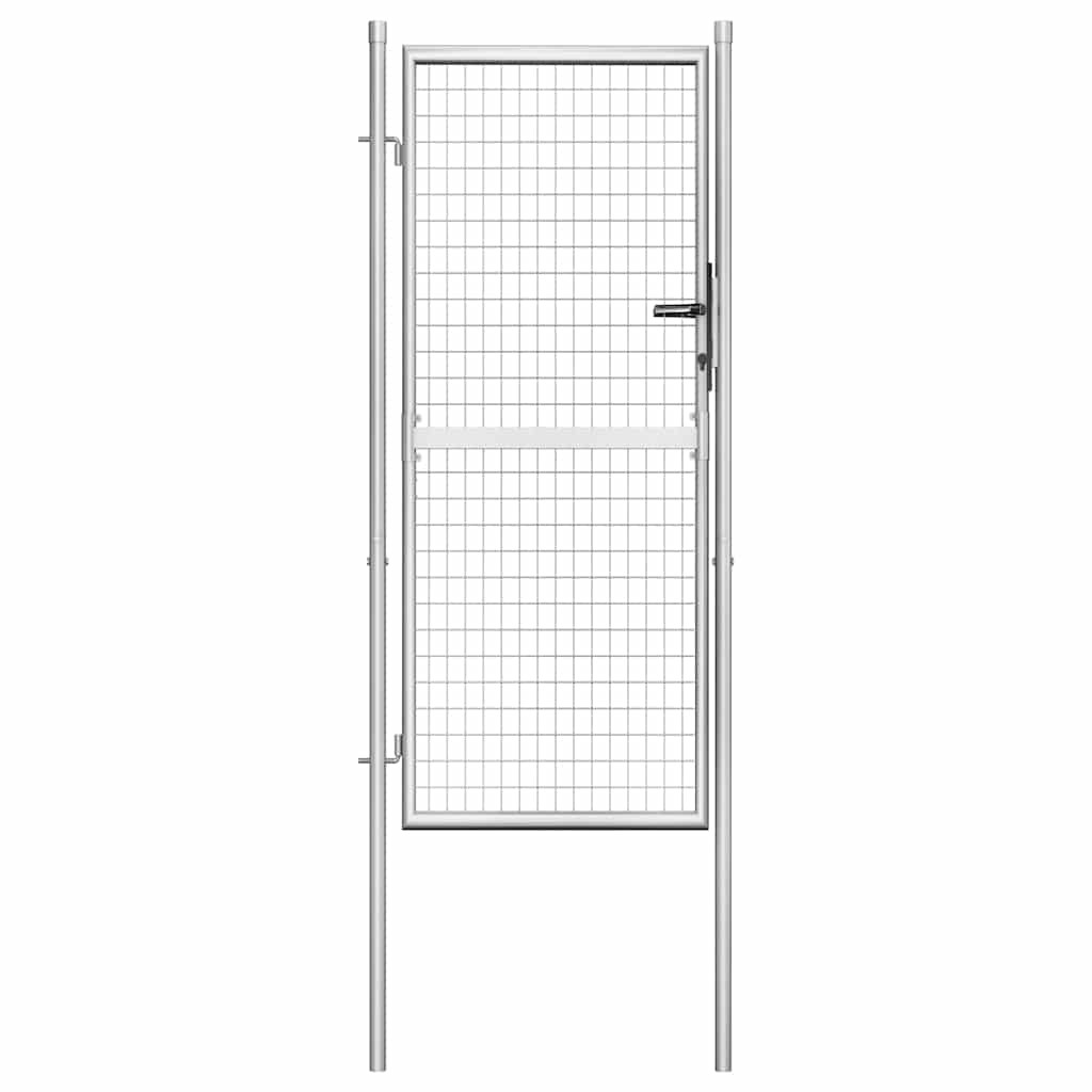 vidaXL Gartentor verzinkter Stahl 100 x 175 cm Silber