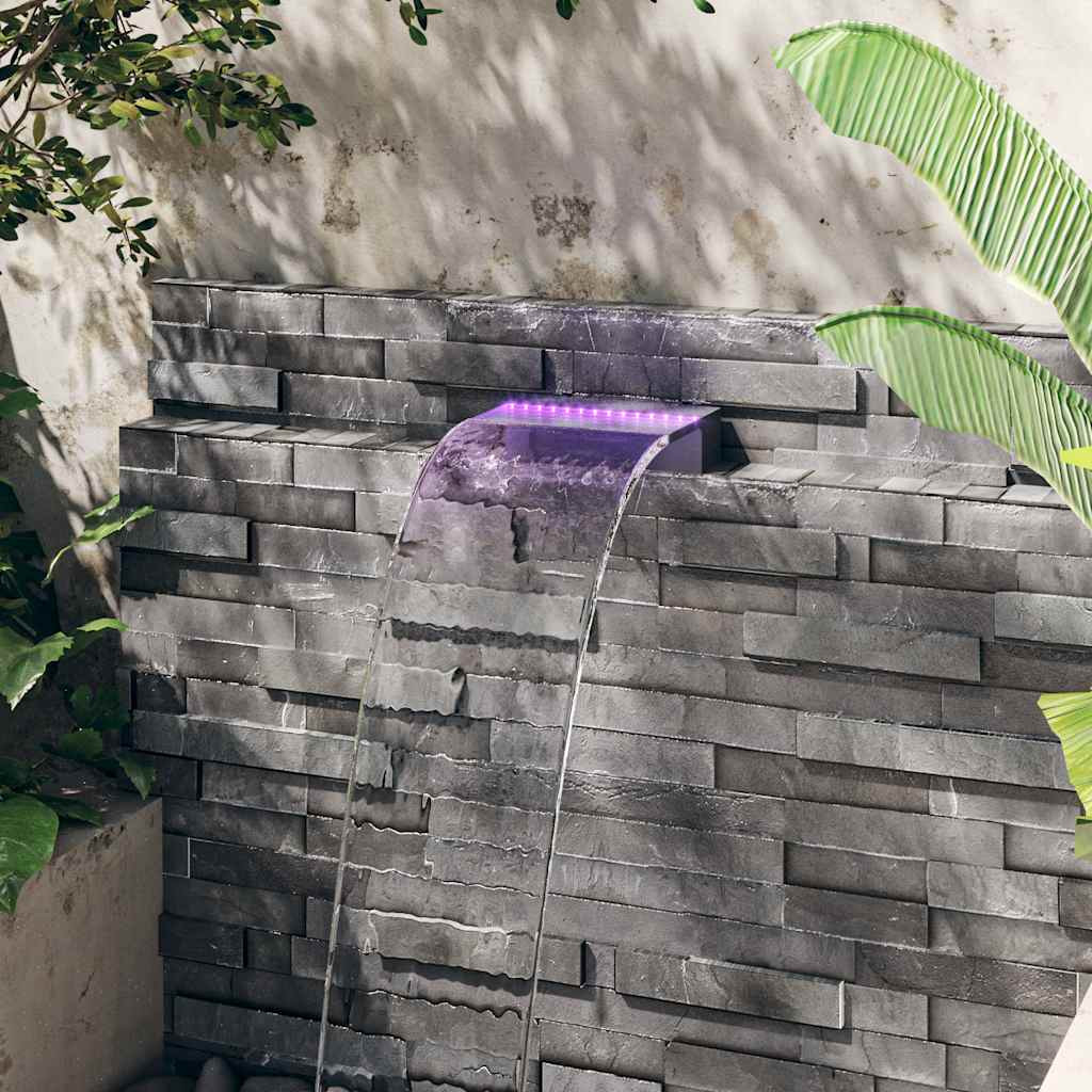 vidaXL Wasserfall-Element mit RGB LEDs Acryl 30 cm