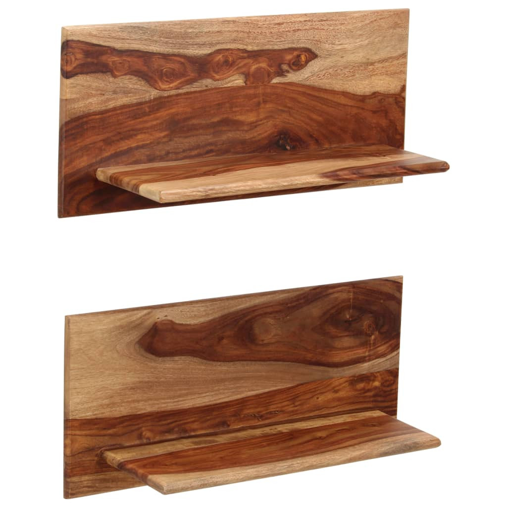 vidaXL Wandregale 2 Stk. 58x26x20 cm Massivholz Akazie