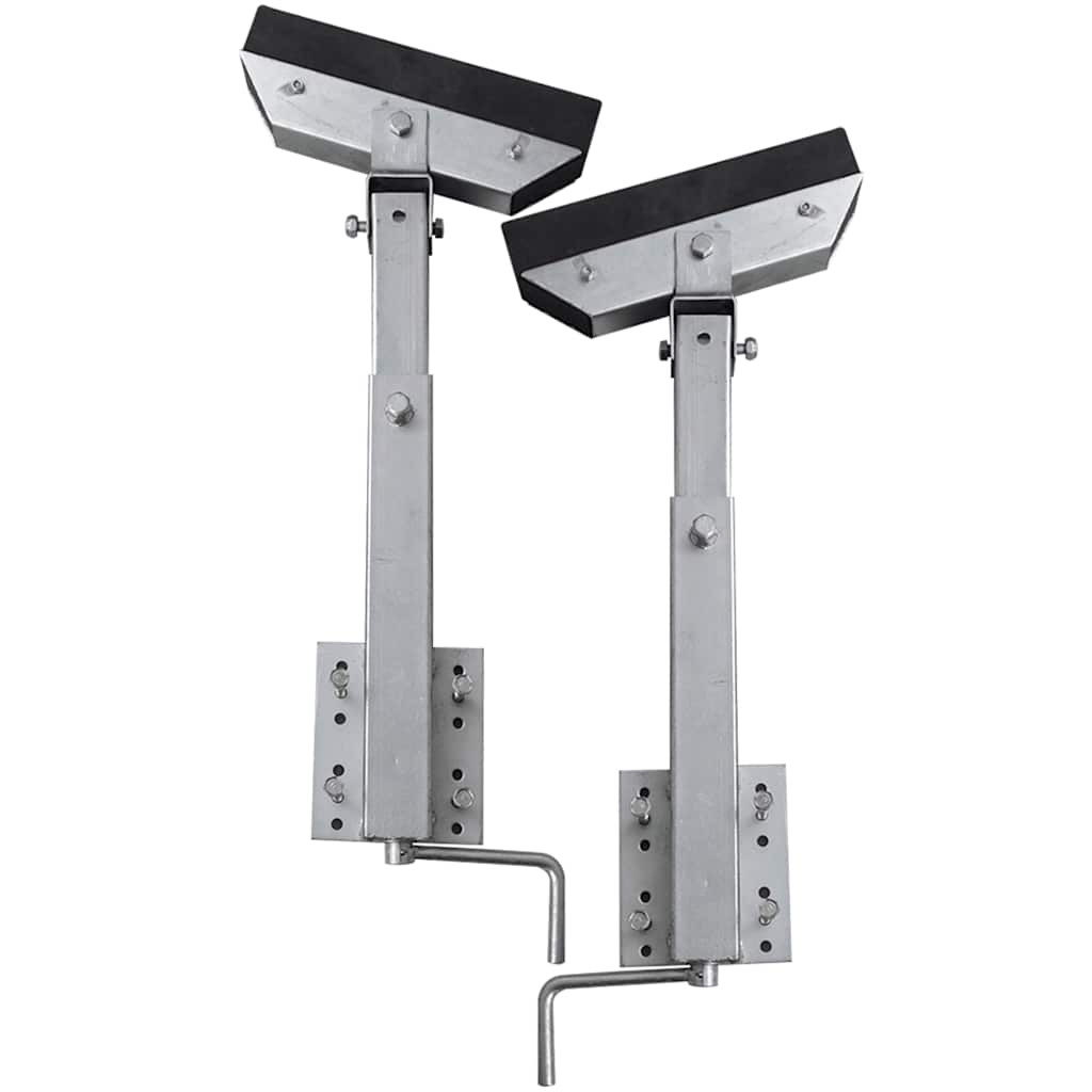 vidaXL Bootstrailer-Stützen Vollgummi 2er-Set 63 - 88 cm