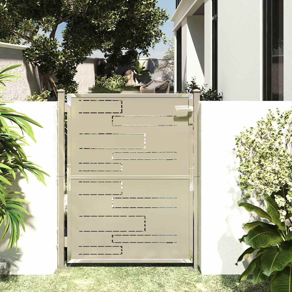 vidaXL Gartentor 100x120 cm Edelstahl