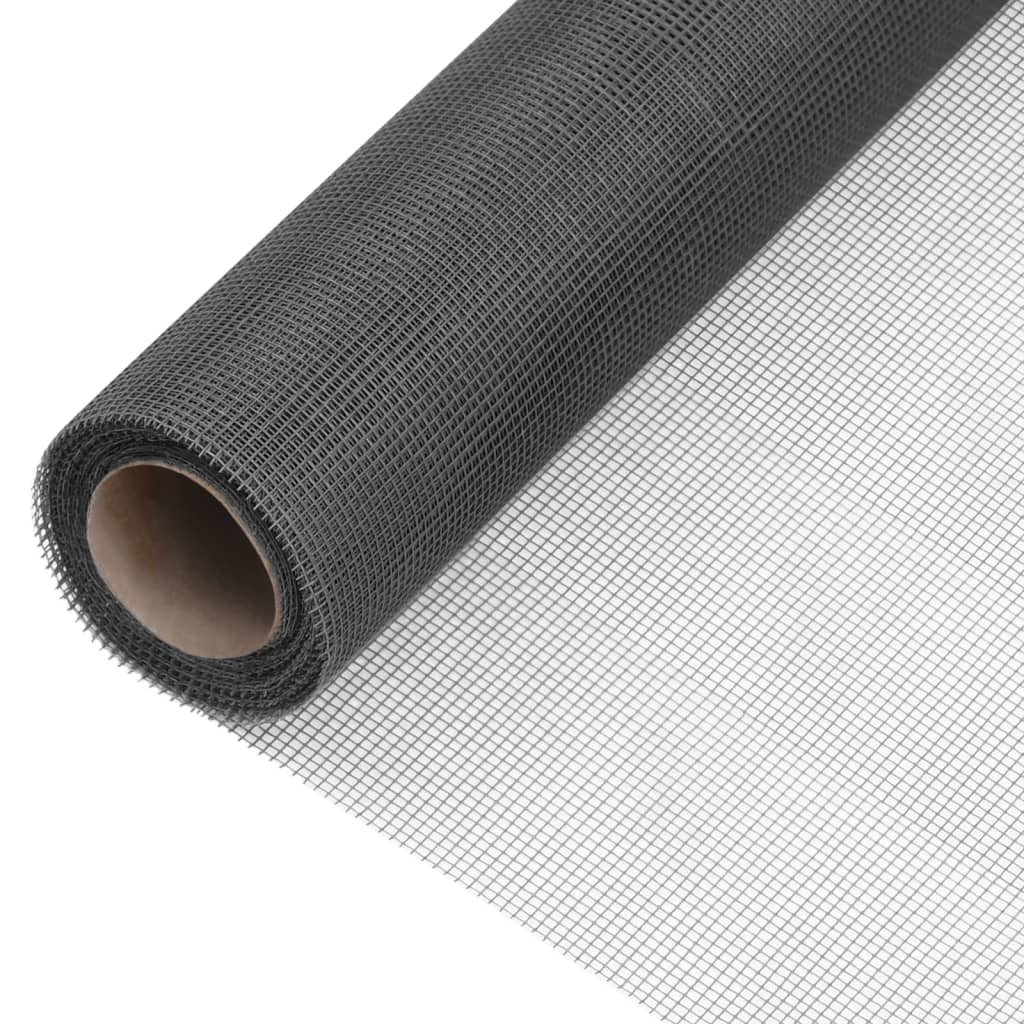 vidaXL Fliegengitter Fiberglas 112x2000 cm Schwarz