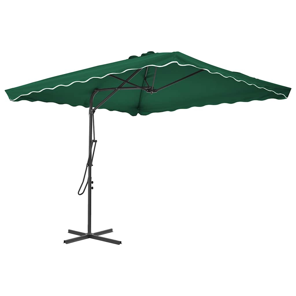 vidaXL Sonnenschirm mit Stahl-Mast 250x250 cm Grün