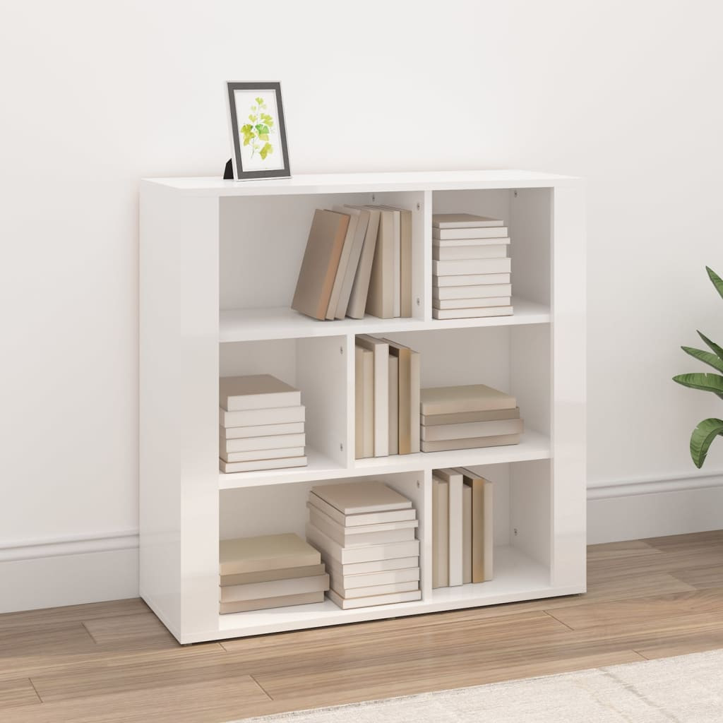 vidaXL Sideboard Hochglanz-Weiß 80x30x80 cm Holzwerkstoff