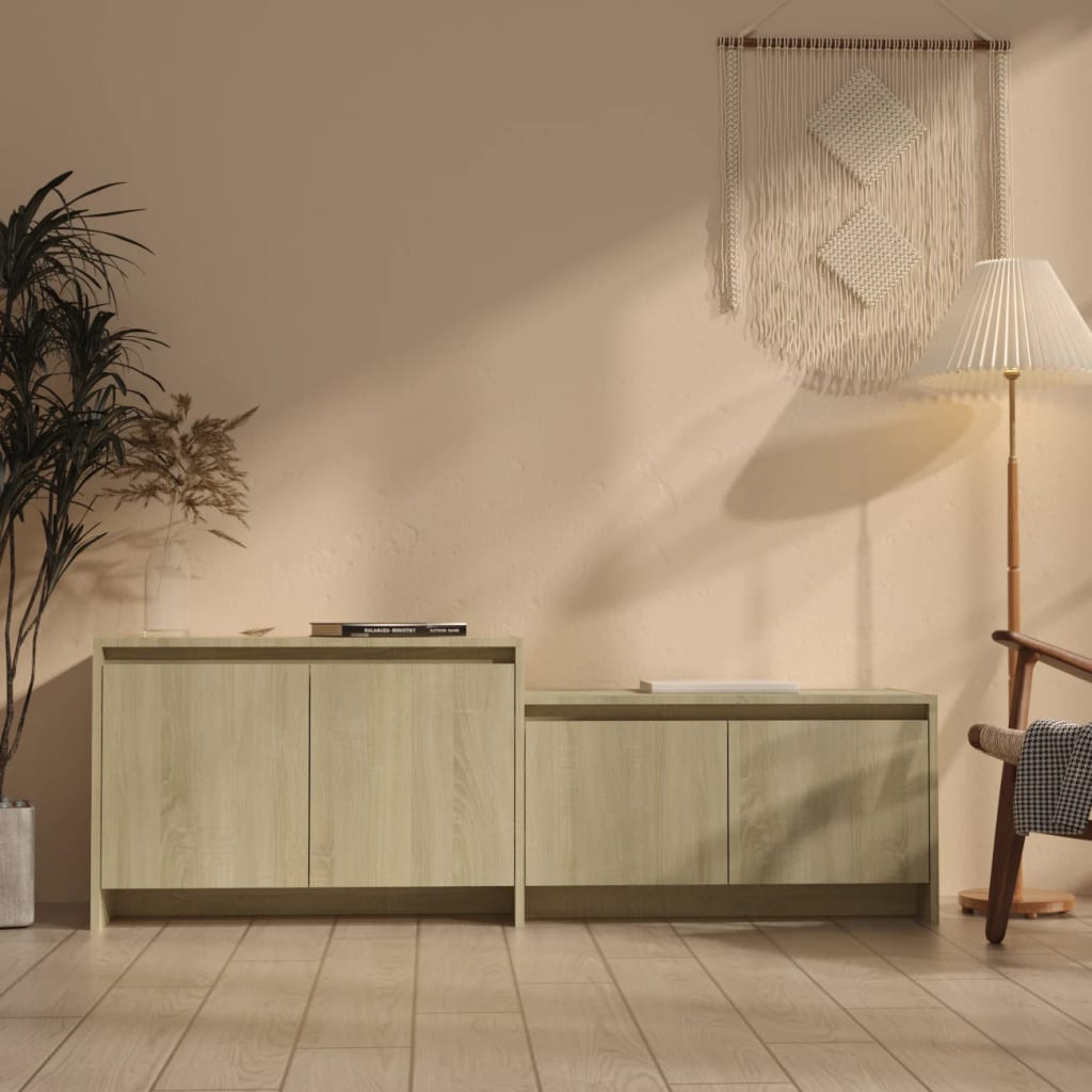 vidaXL TV-Schrank Sonoma-Eiche 146,5x35x50 cm Holzwerkstoff