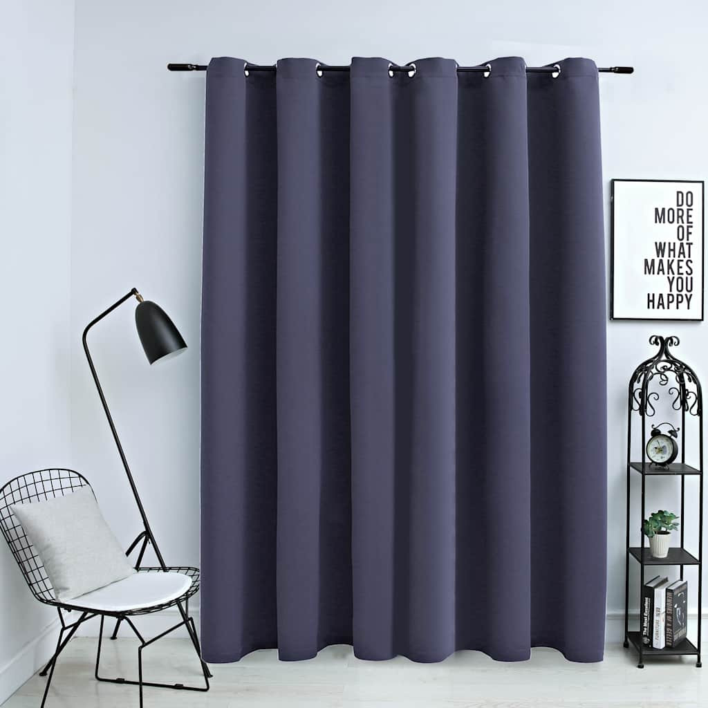 vidaXL Verdunkelungsvorhang mit Metallösen Anthrazit 290 x 245 cm