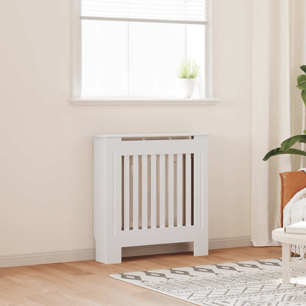 vidaXL Holzwerkstoff Heizkörperverkleidung Weiß 78 cm
