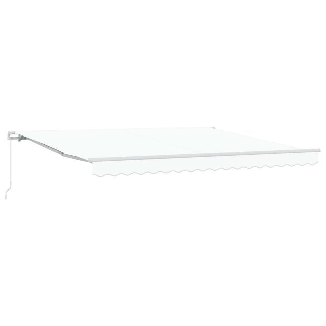 vidaXL Ausziehbare Markise Weiß 400 x 300 cm Polyester und Aluminium
